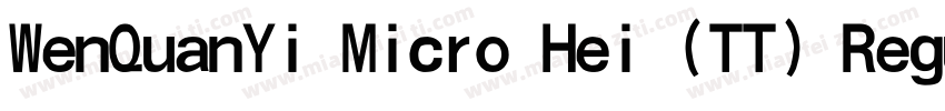 WenQuanYi Micro Hei (TT) Regular字体转换